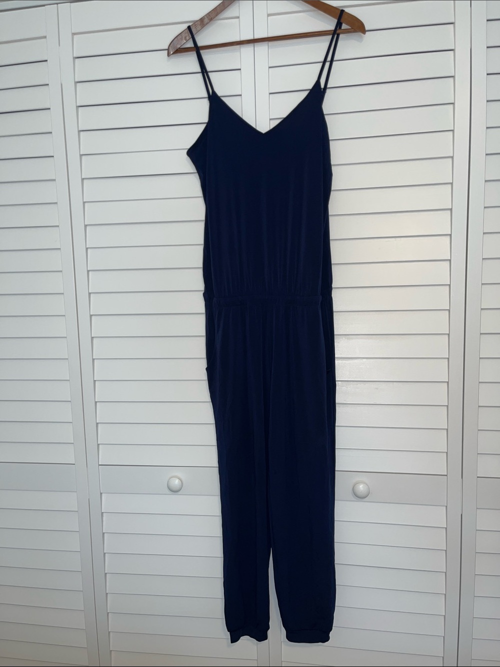 Veronica M. Navy Blue Jumpsuit small